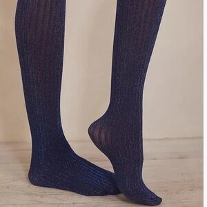 Free people Capitol Shimmer Tights Dark Purple